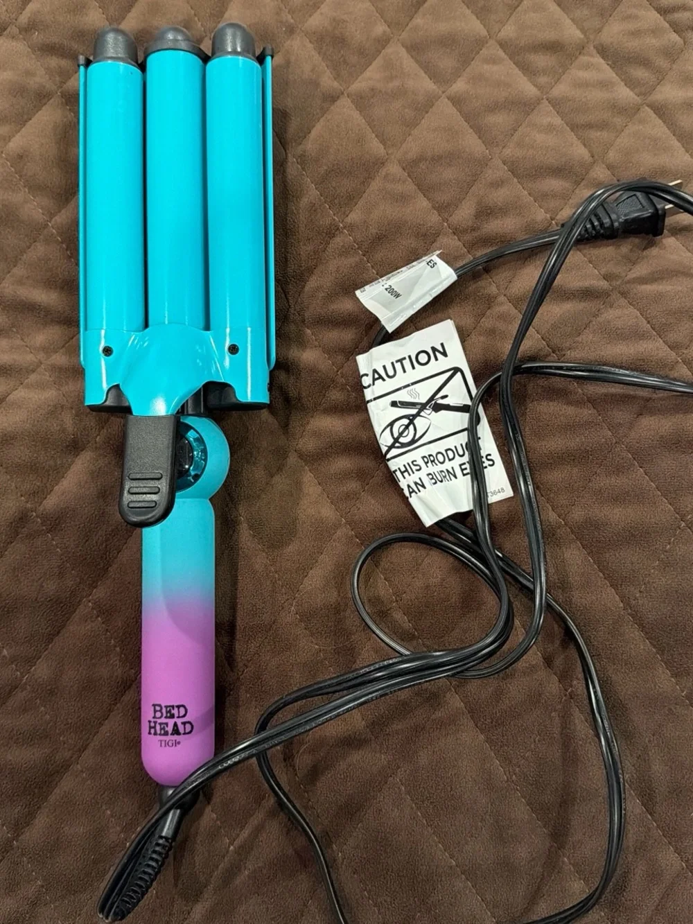 Bed Head Turquoise Triple Barrel Waver with Purple Ombré Handle